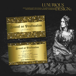 Luxus Gold Glitzer Sparkle Stars Klasse und Edelst Visitenkarte