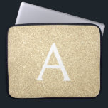 Luxus Gold Glitzer und Sparkle Monogram Laptopschutzhülle<br><div class="desc">Luxuriöse Gold Imitats Glitzer und sparkle Elegant Monogram Case. Dieser Fall kann so angepasst werden,  dass er Ihren Anfangs- und Vornamen enthält.</div>