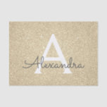 Luxus Gold Glitzer und Sparkle Monogram Seidenpapier<br><div class="desc">Luxuriöse Gold Imitats Glitzer und sparkle Elegant Geschenkpapier. Dieses Geschenkpapier kann so angepasst werden,  dass es Ihren Anfangs- und Vornamen für ein Geschenkpaket für eine Girl's Baby Duwer,  Brautparty,  Junggeselinnen-Abschied oder Girl's Birthday Party enthält.</div>