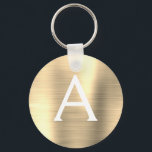 Luxus Gold Imitate Edelstahl Monogram Schlüsselanhänger<br><div class="desc">Luxuriöse Gold Imitate Edelstahl Metallic Eleganter Schlüsselanhänger. Diese Schlüsselanhänger können so angepasst werden,  dass sie Ihren Anfangs- und Vornamen enthalten. Diese Schlüsselketten machen Geburtstags-,  Brautparty- oder Junggeselinnen-Abschied-Favoriten großartig.</div>