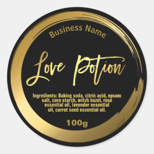Luxus Gold IMITATE Foil Liebe Tränke Labels Runder Aufkleber