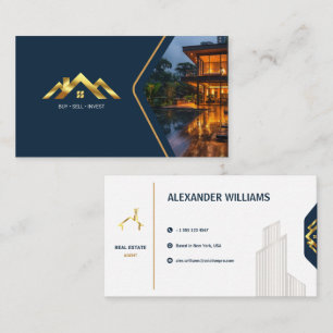 Luxus-Gold-Immobilienmakler Realtor Visitenkarte