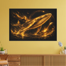 Luxus Gold Kosmischer Wal Nebel Sternenhimmel