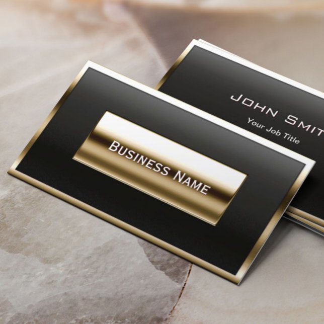 Luxus Gold Label Accounting Business Card Visitenkarte (Von Creator hochgeladen)