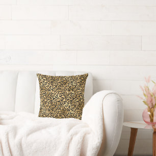 Luxus Gold Leopard Print Cosy Glam Animal Muster Kissen