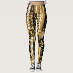 Luxus Gold Look Leggings
