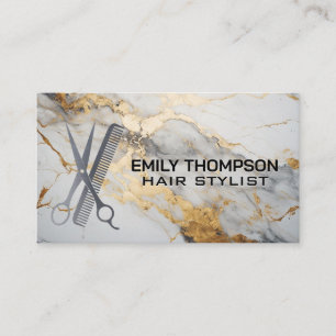 Luxus Gold Marmor   Salon Tools Visitenkarte