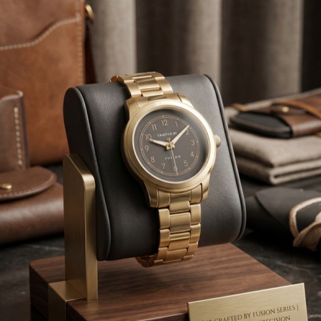 Luxus Gold & Matt Schwarz Uhr (Von Creator hochgeladen)