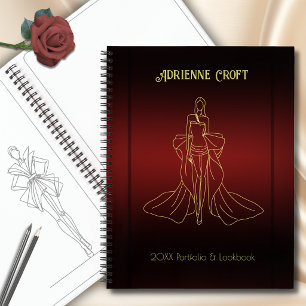 Luxus-Gold-Modedesigner-Skizzenbuch-Journal Notizbuch