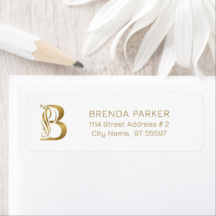 Luxus Gold Monogram B