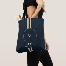Luxus-Gold-Monogramm-Initial-Midnight-Navy-Resort 