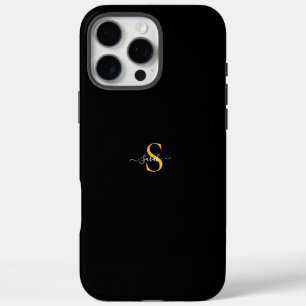 Luxus-Gold-Monogramm-Schwarz-iPhone-16-Pro-Max-Rob iPhone 16 Pro Max Hülle
