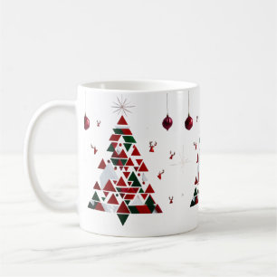 Luxus-Gold-Mosaik-Geometrischer-Tannenbaum-Quadrat Kaffeetasse