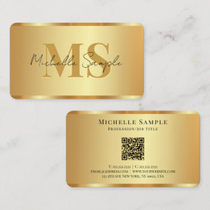 Luxus-Gold-Name mit benutzerdefinierter Typografie Visitenkarte