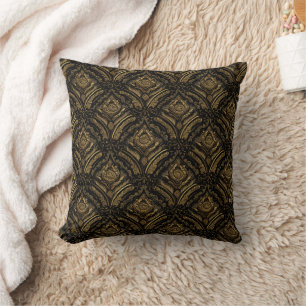 Luxus Gold Ornamentales Damastmuster Kissen