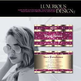 Luxus Gold Pink Sparkle Glitzer Niedlich Tiny Star Visitenkarte