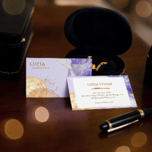 Luxus-Gold-Purple-Universum Visitenkarte
