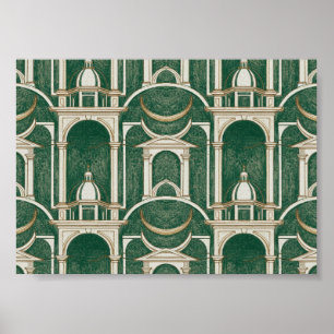 Luxus-Gold-Renaissance-Sanguin-Zeichnung Poster
