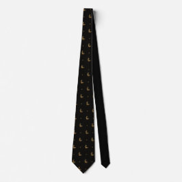 Luxus-Gold-Royal-Enten-Muster Klassisch schwarze H Krawatte