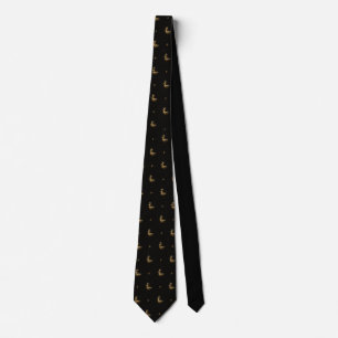 Luxus-Gold-Royal-Enten-Muster Klassisch schwarze H Krawatte