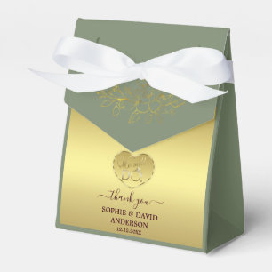 Luxus Gold Salbei Grün Hochzeit Jubiläum  Geschenkschachtel