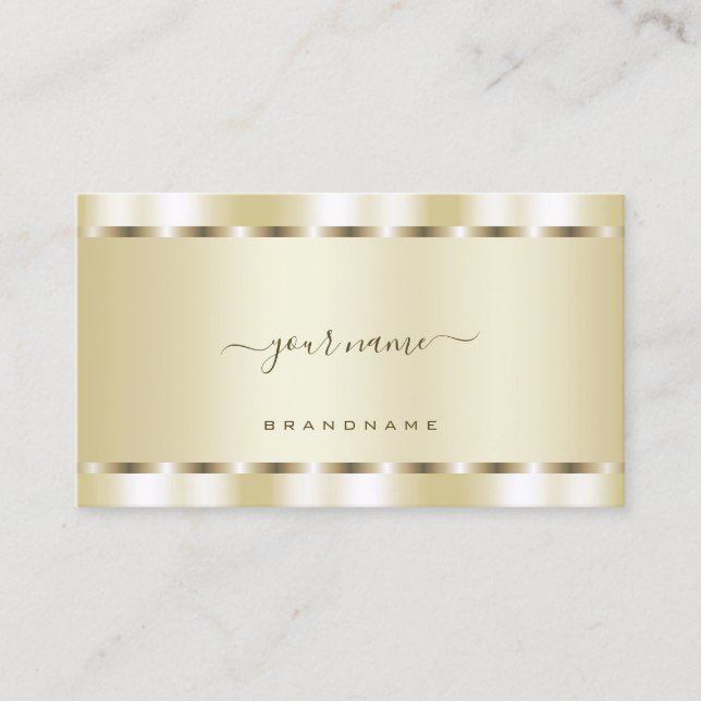 Luxus Gold Shimmer Effekt Beruflich und modern Visitenkarte (Vorderseite)