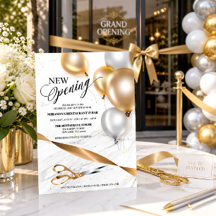 Luxus Gold Silber Band-Schneide Eröffnungsfeier Einladung