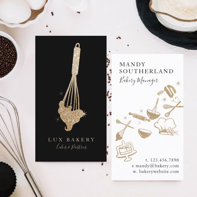 Luxus Gold Sparkle Bakers Golden Whisky Visitenkarte (Von Creator hochgeladen)