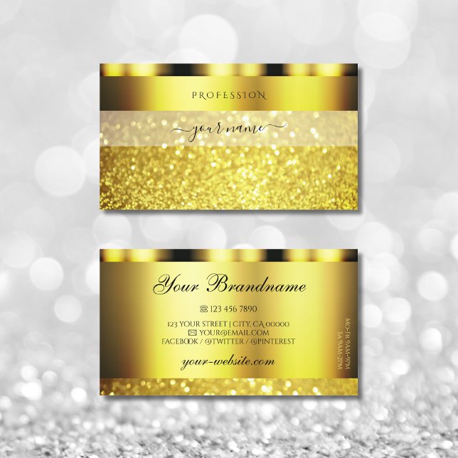Luxus Gold Sparkling Glitzer Glamour Golden Visitenkarte (Von Creator hochgeladen)