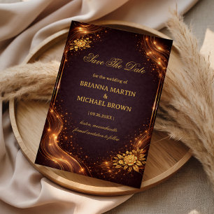 Luxus-Gold-Sparkling-Welle Save The Date