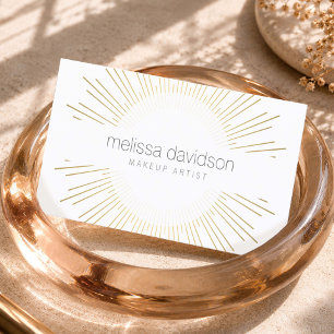 Luxus Gold Sunburst-Logo für Visagisten Visitenkarte