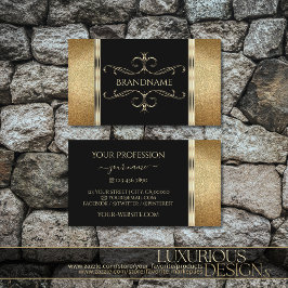Luxus Gold und Black Golden Glitzer Ornamental Visitenkarte
