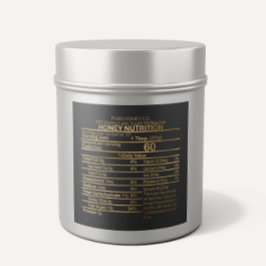 Luxus Gold und Black Honey Nährwert-Label Quadratischer Aufkleber