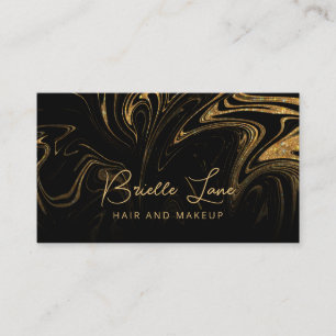 Luxus Gold und schwarzer Marmor Visitenkarte