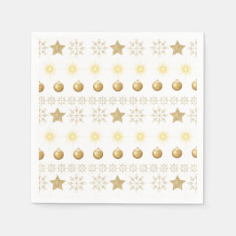 Luxus Gold und Weiß Luxuriöses Festivus Serviette
