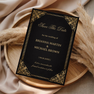 Luxus Gold Verziert Elegant Save The Date