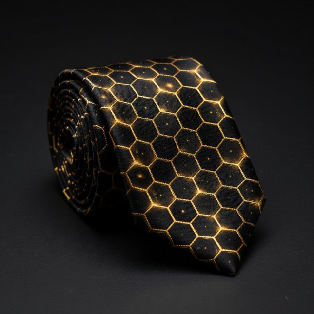 Luxus Gold Wabenmuster Krawatte (Von Creator hochgeladen)