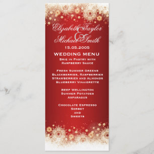 Luxus Gold Weihnachtslace Wedding Menü Menükarte