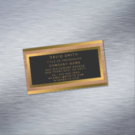 Luxus Gold Wood Modern Magnetische Visitenkarte