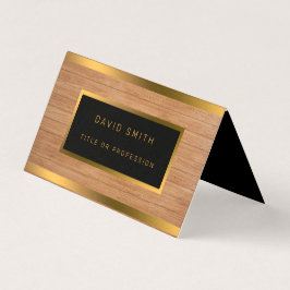 Luxus Gold Wood Modern Visitenkarten