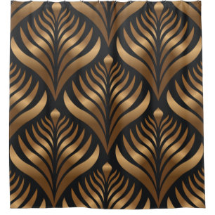 Luxus Golden Bronze Farben Ästhetisches Design Duschvorhang