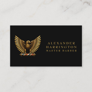 Luxus-Golden-Eagle-Friseursalon-Logo Hairstylist Visitenkarte