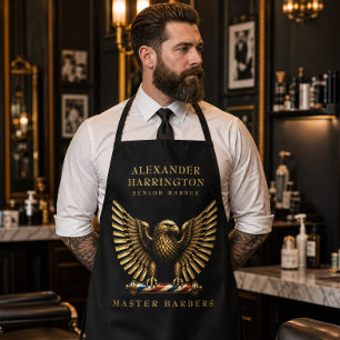 Luxus-Golden-Eagle-Friseursalon-Logo-Personal Schürze