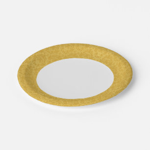 Luxus Golden Floral Tapete Pappteller