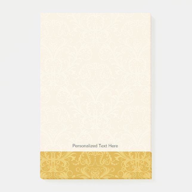 Luxus Golden Floral Tapete Post-it Klebezettel (Vorderseite)