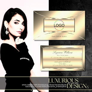 Luxus Golden Glamour mit Logo Chic und stilvoll Visitenkarte