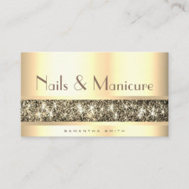 Luxus Golden Glitzer Sparkle Nails und Handwerk Visitenkarte