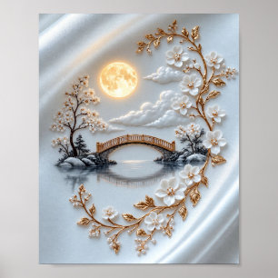 Luxus-Goldene-Rose-Glowing-Sparkles-Dunkler-Kunst- Poster