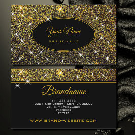 Luxus Goldener Glitzer Glam Luminous Stars Elegant Visitenkarte