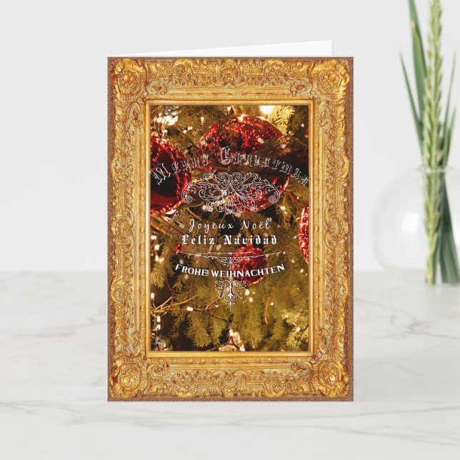 Luxus Goldenes Weihnachten - Grußkarte (Vorderseite)